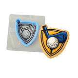 Golf Drive Emblem 1 Cookie Cutter | Stamp | Stencil - SHARP EDGES - FAST Shipping - Choose Your Own Size! #1 Cookie Cutter Lady LITTLE - 3 Inches (7.62cm) **BUNDLE** Cutter + Stencil 