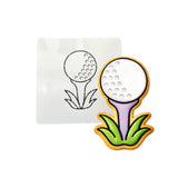 Golf Tee 1 Cookie Cutter | Stamp | Stencil - SHARP EDGES - FAST Shipping - Choose Your Own Size! #1 Cookie Cutter Lady LITTLE - 3 Inches (7.62cm) Stencil ONLY 