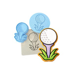 Golf Tee 1 Cookie Cutter | Stamp | Stencil - SHARP EDGES - FAST Shipping - Choose Your Own Size! #1 Cookie Cutter Lady LITTLE - 3 Inches (7.62cm) **FULL SET BUNDLE** Cutter + Stamp + Stencil + Debosser **BEST DEAL** 