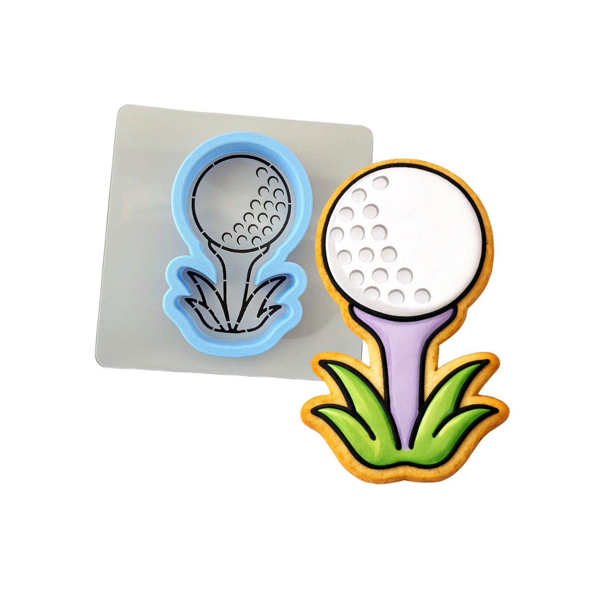 Golf Tee 1 Cookie Cutter | Stamp | Stencil - SHARP EDGES - FAST Shipping - Choose Your Own Size! #1 Cookie Cutter Lady LITTLE - 3 Inches (7.62cm) **BUNDLE** Cutter + Stencil 