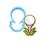 Golf Tee 1 Cookie Cutter | Stamp | Stencil - SHARP EDGES - FAST Shipping - Choose Your Own Size! #1 Cookie Cutter Lady LITTLE - 3 Inches (7.62cm) Cookie Cutter ONLY (Outline) 
