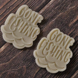 Gone Fishing Cookie Cutter | Stamp | Stencil #1 Boys/ Army / Outdoorsman Cookie Cutter Lady 