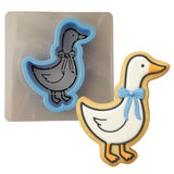 Goose 1 Cookie Cutter | Stamp | Stencil - SHARP EDGES - FAST Shipping - Choose Your Own Size! #1 Cookie Cutter Lady LITTLE - 3 Inches (7.62cm) **BUNDLE** Cutter + Stencil 