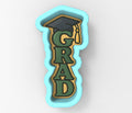Grad Vertical Letters Cookie Cutter | Stamp | Stencil - SHARP EDGES - FAST Shipping - Choose Your Own Size! #1