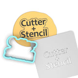 Graduation Gown Cookie Cutter | Stamp | Stencil - SHARP EDGES - FAST Shipping - Choose Your Own Size! #2 Cookie Cutter Lady 