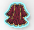 a paper cut out of a dress with braids
