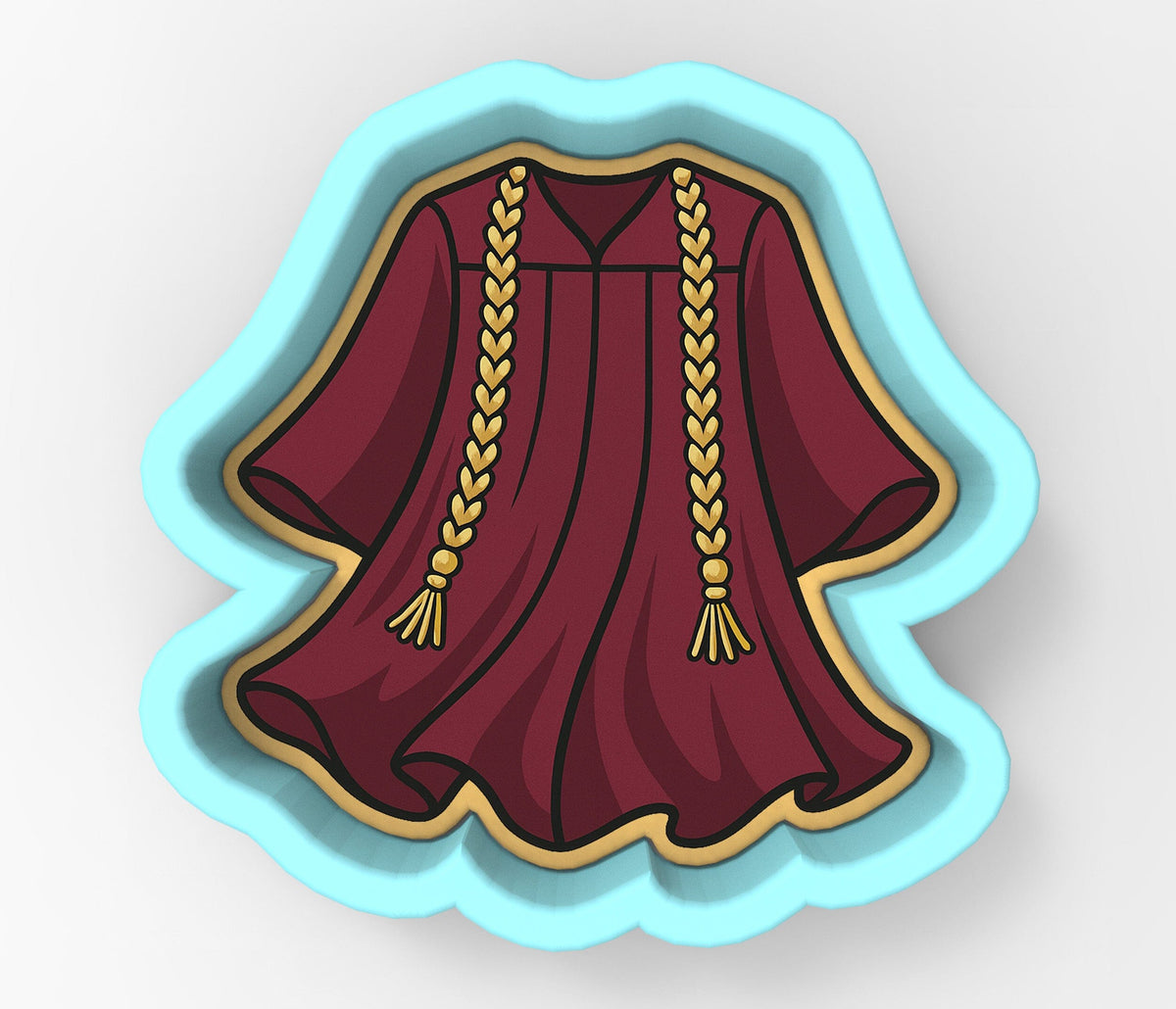 a paper cut out of a dress with braids