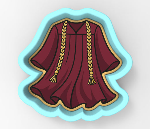 a paper cut out of a dress with braids