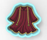 a paper cut out of a dress with braids