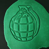 Grenade Cookie Cutter | Stamp | Stencil #1 Boys/ Army / Outdoorsman Cookie Cutter Lady 