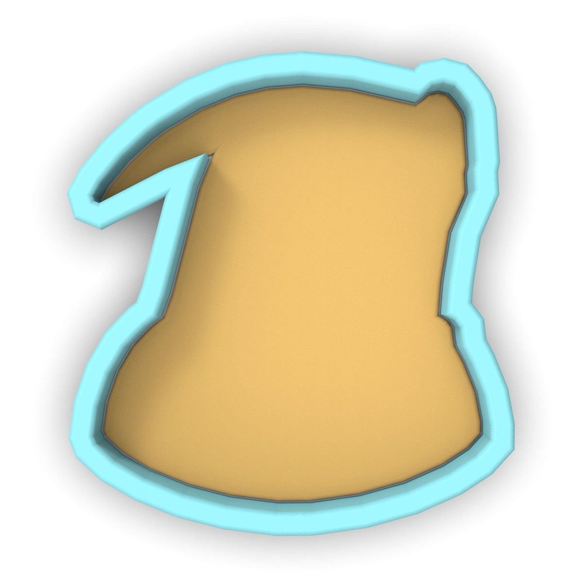 a cookie cutter shaped like the letter t