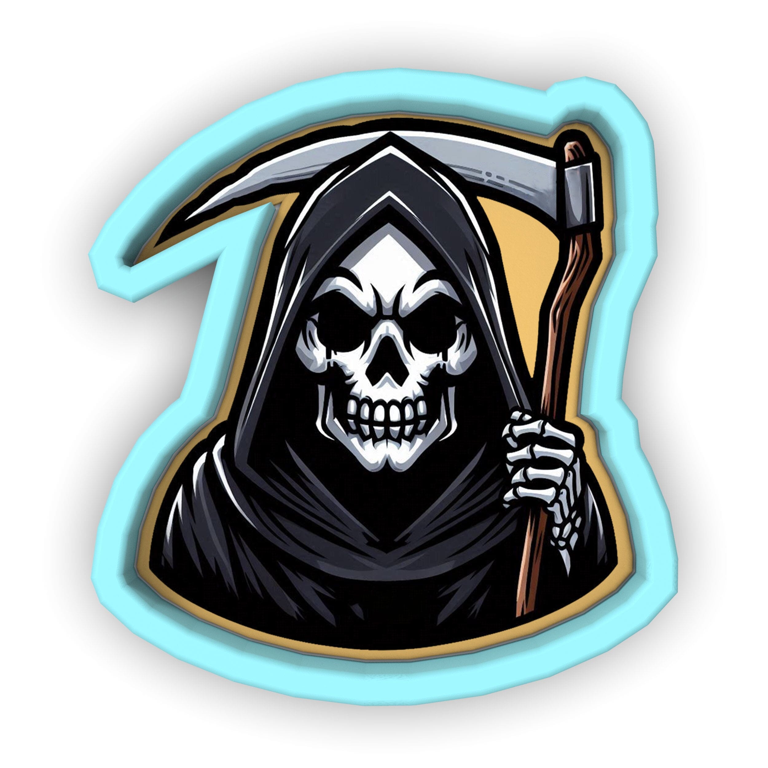 Grim Reaper Scary Cookie Cutter | Stamp | Stencil - SHARP EDGES