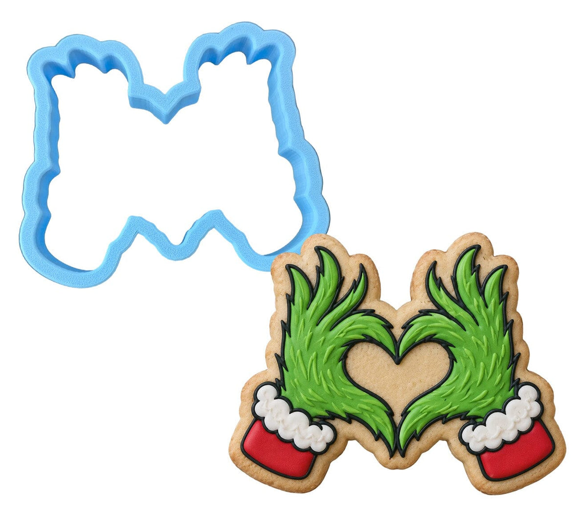 Grinch Christmas Heart Cookie Cutter | Stamp | Stencil - SHARP EDGES - FAST Shipping - Choose Your Own Size! #1 Cookie Cutter Lady LITTLE - 3 Inches (7.62cm) Cookie Cutter ONLY (Outline) 
