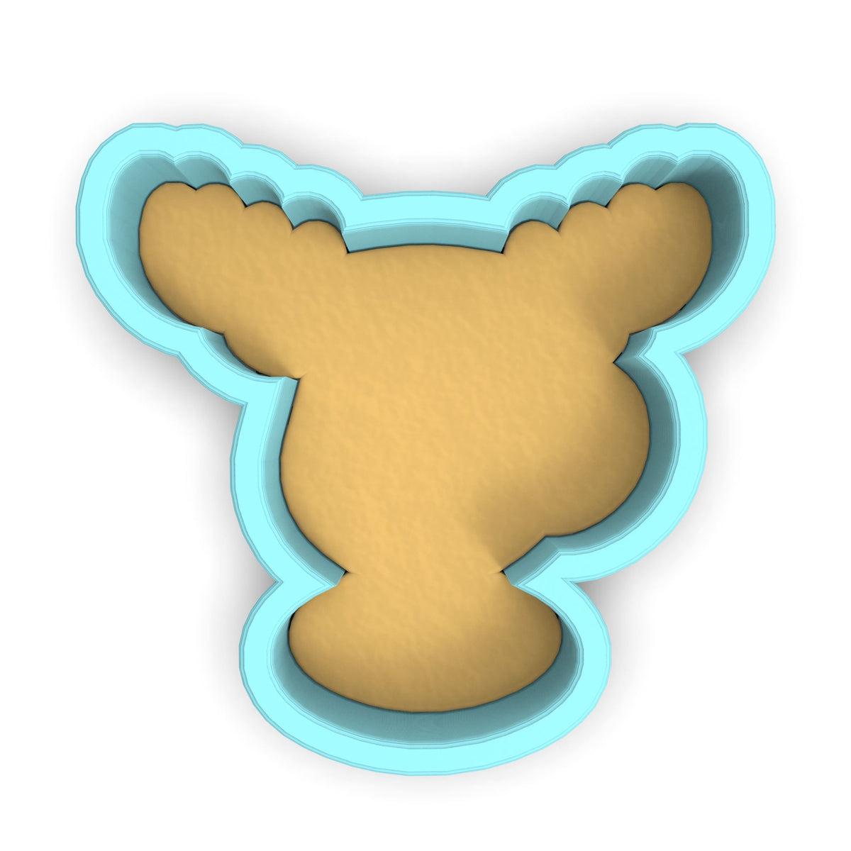 a cookie cutter shaped like a bear's head