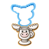 Griswold Moose Mug Cookie Cutter | Stamp | Stencil - SHARP EDGES - FAST Shipping - Choose Your Own Size! #1 Cookie Cutter Lady LITTLE - 3 Inches (7.62cm) Cookie Cutter ONLY (Outline) 