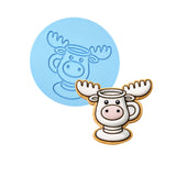 Griswold Moose Mug Cookie Cutter | Stamp | Stencil - SHARP EDGES - FAST Shipping - Choose Your Own Size! #1 Cookie Cutter Lady LITTLE - 3 Inches (7.62cm) Debosser ONLY 