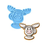 Griswold Moose Mug Cookie Cutter | Stamp | Stencil - SHARP EDGES - FAST Shipping - Choose Your Own Size! #1 Cookie Cutter Lady LITTLE - 3 Inches (7.62cm) Stamp ONLY 