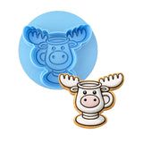 Griswold Moose Mug Cookie Cutter | Stamp | Stencil - SHARP EDGES - FAST Shipping - Choose Your Own Size! #1 Cookie Cutter Lady LITTLE - 3 Inches (7.62cm) **BUNDLE** Cutter + Debosser 