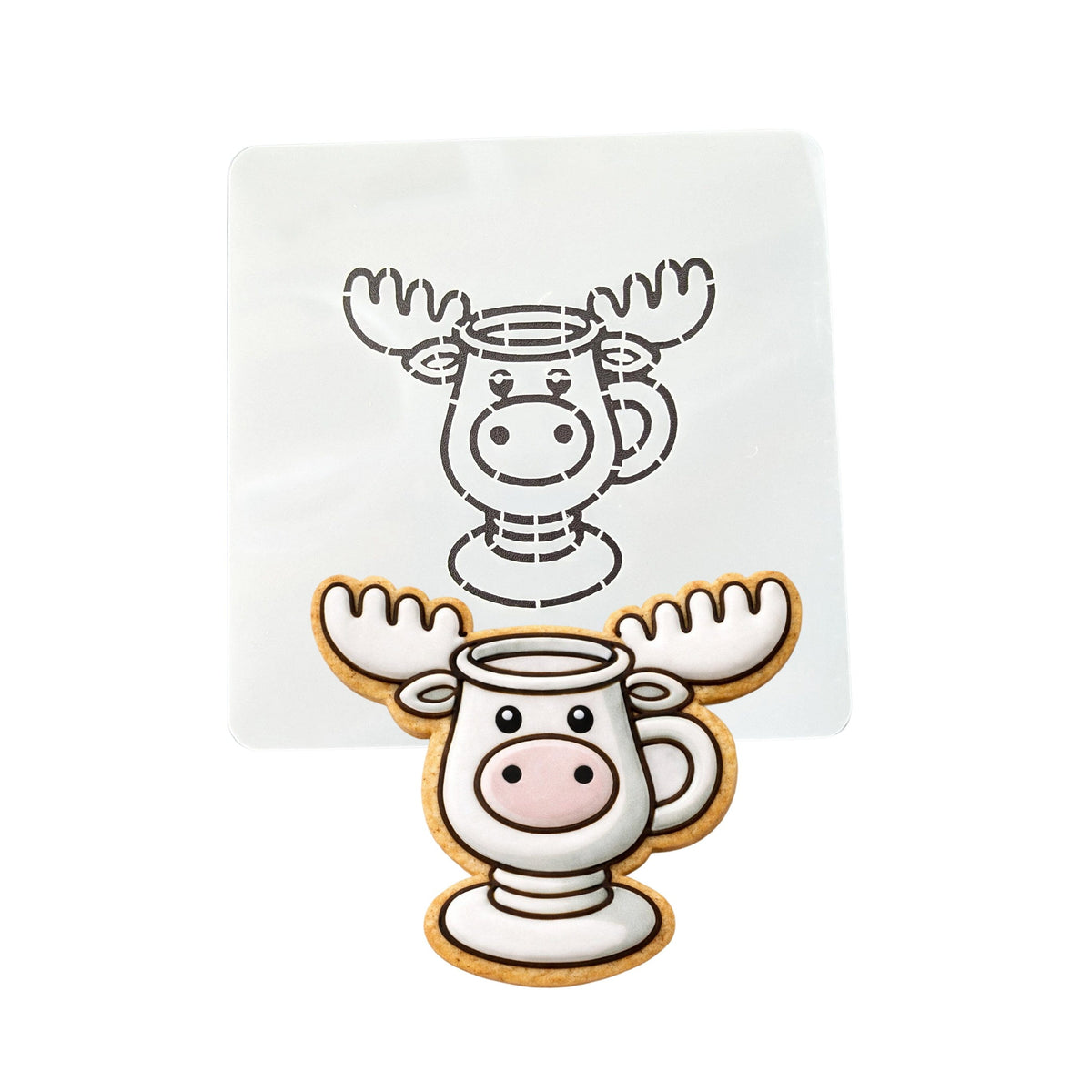 Griswold Moose Mug Cookie Cutter | Stamp | Stencil - SHARP EDGES - FAST Shipping - Choose Your Own Size! #1 Cookie Cutter Lady LITTLE - 3 Inches (7.62cm) Stencil ONLY 