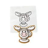 Griswold Moose Mug Cookie Cutter | Stamp | Stencil - SHARP EDGES - FAST Shipping - Choose Your Own Size! #1 Cookie Cutter Lady LITTLE - 3 Inches (7.62cm) Stencil ONLY 