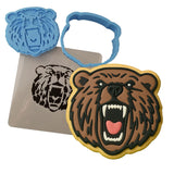 Grizzly Bear Face Cookie Cutter | Stamp | Stencil #1