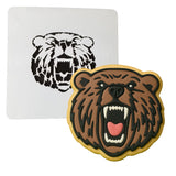 Grizzly Bear Face Cookie Cutter | Stamp | Stencil #1