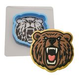 Grizzly Bear Face Cookie Cutter | Stamp | Stencil #1