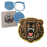 Grizzly Bear Face Cookie Cutter | Stamp | Stencil #1