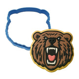 Grizzly Bear Face Cookie Cutter | Stamp | Stencil #1