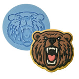 Grizzly Bear Face Cookie Cutter | Stamp | Stencil #1