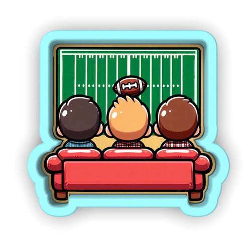 Guys Watching Football Cookie Cutter | Stamp | Stencil - SHARP EDGES - FAST Shipping - Choose Your Own Size! #1