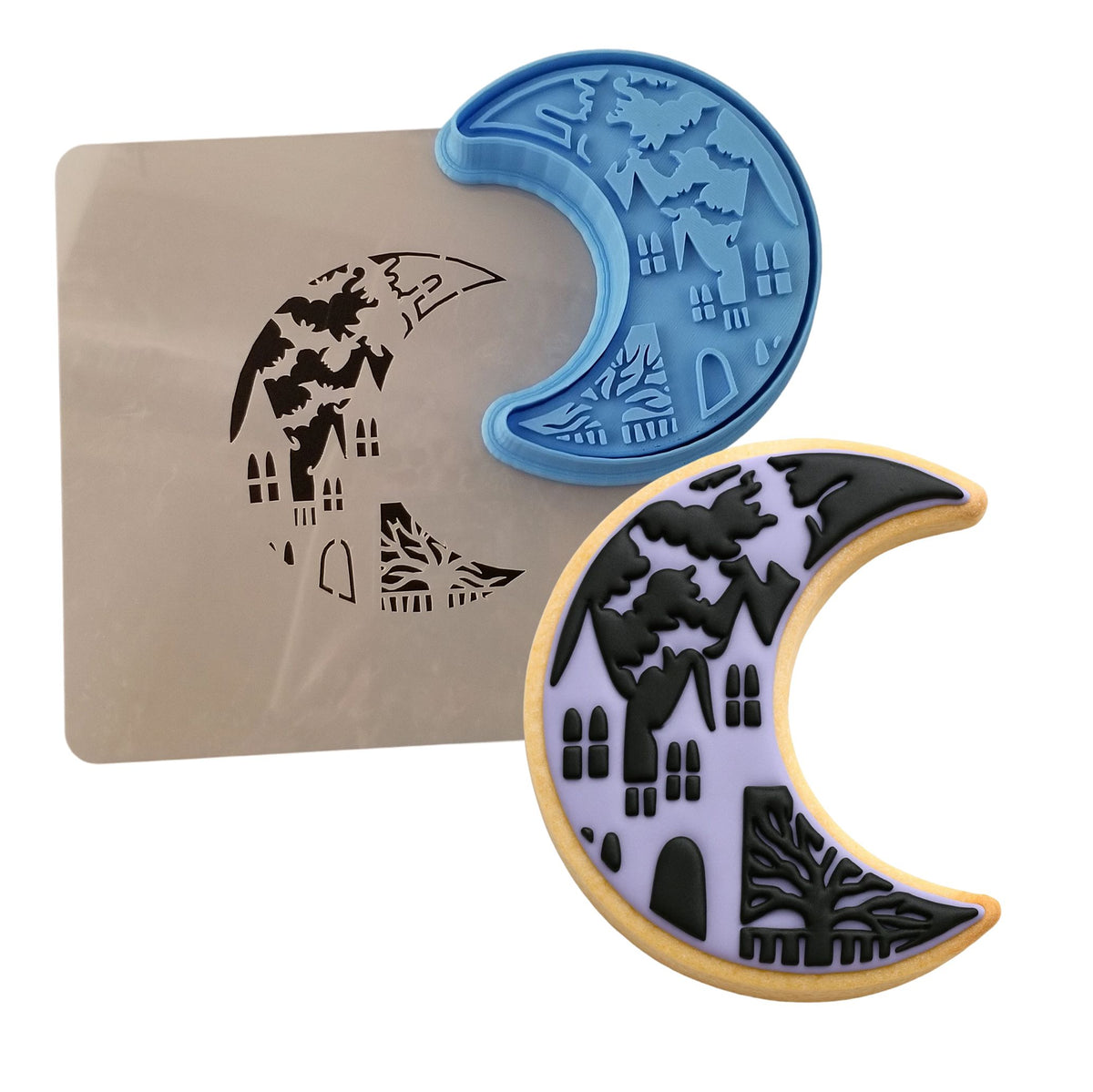 Halloween Moon Cookie Cutter | Stamp | Stencil #1 Halloween / Fall Cookie Cutter Lady 