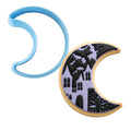 Halloween Moon Cookie Cutter | Stamp | Stencil #1 Halloween / Fall Cookie Cutter Lady MINI - 2 Inches (5cm) Cookie Cutter ONLY (Outline) 