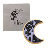 Halloween Moon Cookie Cutter | Stamp | Stencil #1 Halloween / Fall Cookie Cutter Lady MINI - 2 Inches (5cm) Stencil ONLY 