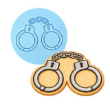 Handcuffs 2 Cookie Cutter | Stamp | Stencil - SHARP EDGES - FAST Shipping - Choose Your Own Size! #1 Cookie Cutter Lady LITTLE - 3 Inches (7.62cm) Debosser ONLY 