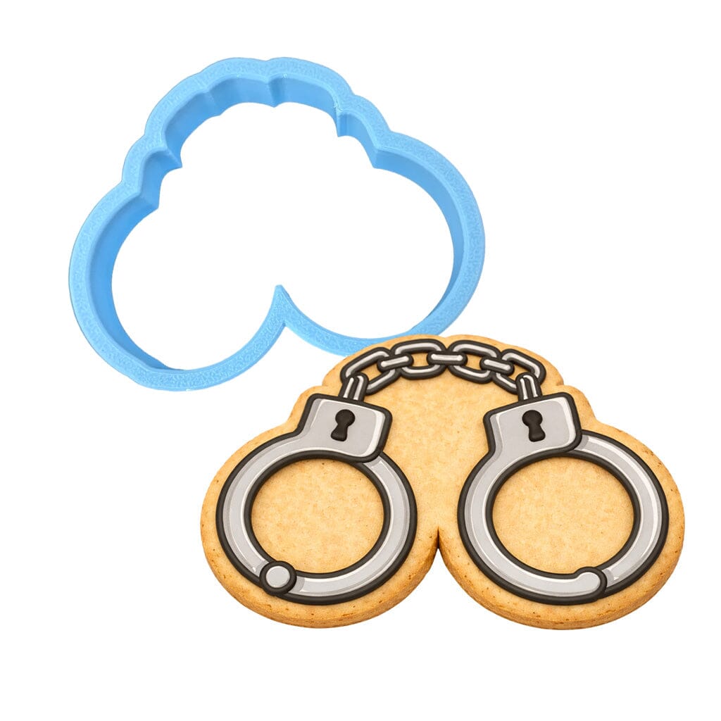 Handcuffs 2 Cookie Cutter | Stamp | Stencil - SHARP EDGES - FAST Shipping - Choose Your Own Size! #1 Cookie Cutter Lady LITTLE - 3 Inches (7.62cm) Cookie Cutter ONLY (Outline) 