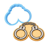 Handcuffs 2 Cookie Cutter | Stamp | Stencil - SHARP EDGES - FAST Shipping - Choose Your Own Size! #1 Cookie Cutter Lady LITTLE - 3 Inches (7.62cm) Cookie Cutter ONLY (Outline) 