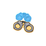 Handcuffs Cookie Cutter | Stamp | Stencil #1 Boys/ Army / Outdoorsman Cookie Cutter Lady MINI - 2 Inches (5cm) Stamp ONLY 