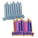 Happy Birthday Candles Cookie Cutter | Stamp | Stencil #1 Mom / Dad / Bday / Party Cookie Cutter Lady MINI - 2 Inches (5cm) Stamp ONLY 
