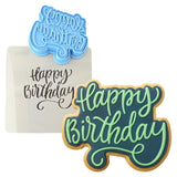 Happy Birthday Cookie Cutter | Stamp | Stencil #1 Mom / Dad / Bday / Party Cookie Cutter Lady 