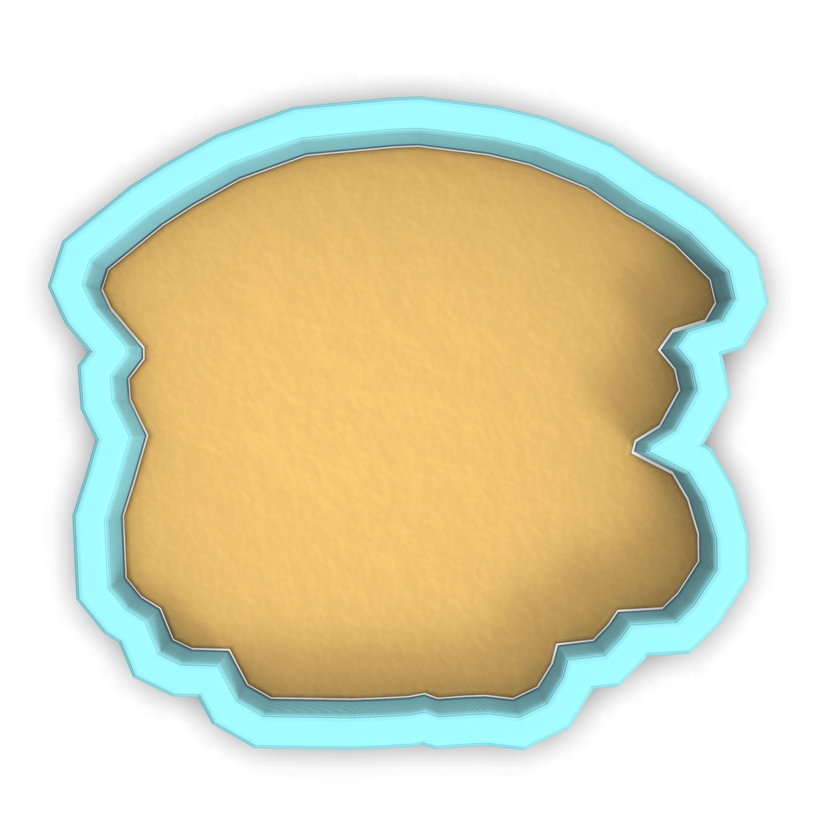 a cookie cutter cut out of the shape of a face