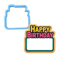Happy Birthday Plaque 1 Cookie Cutter | Stamp | Stencil - SHARP EDGES - FAST Shipping - Choose Your Own Size! #1 Cookie Cutter Lady LITTLE - 3 Inches (7.62cm) Cookie Cutter ONLY (Outline) 