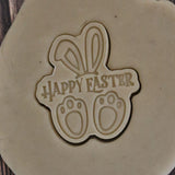 Happy Easter Bunny Cookie Cutter | Stamp | Stencil #1 Easter / Spring / Flower Cookie Cutter Lady 