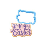 Happy Easter Bunny Ears Hearts Cookie Cutter | Stamp | Stencil Animals & Dinosaurs Cookie Cutter Lady MINI - 2 Inches (5cm) Cookie Cutter ONLY (Outline) 