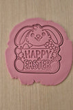 Happy Easter Bunny Sign Cookie Cutter | Stamp | Stencil - SHARP EDGES - FAST Shipping - Choose Your Own Size! #1 Cookie Cutter Lady 