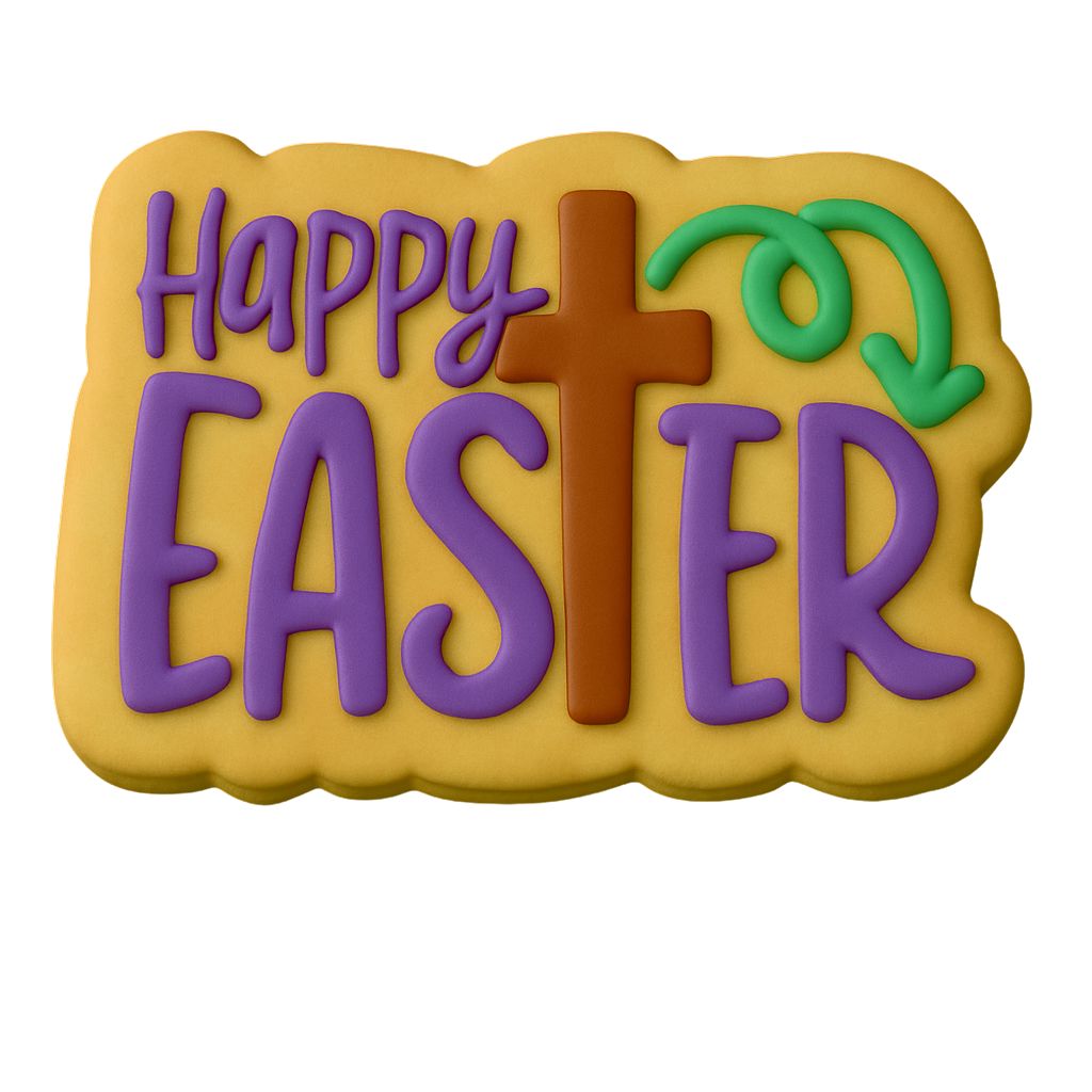 Happy Easter Cookie Cutter | Stamp | Stencil #2