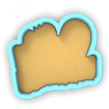 a cookie shaped like a heart on a white background