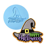 Happy Halloween Witch Cookie Cutter | Stamp | Stencil #1 Halloween / Fall Cookie Cutter Lady MINI - 2 Inches (5cm) Debosser ONLY 