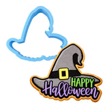 Happy Halloween Witch Cookie Cutter | Stamp | Stencil #1 Halloween / Fall Cookie Cutter Lady MINI - 2 Inches (5cm) Cookie Cutter ONLY (Outline) 