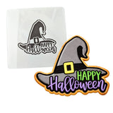 Happy Halloween Witch Cookie Cutter | Stamp | Stencil #1 Halloween / Fall Cookie Cutter Lady MINI - 2 Inches (5cm) Stencil ONLY 